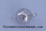 SSC104 2pcs 12mm round 925 sterling silver magnetic clasps