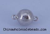 SSC107 5pcs 8mm round 925 sterling silver magnetic clasps