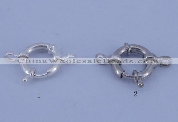 SSC203 5pcs 13.5mm 925 sterling silver spring rings clasps