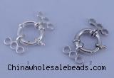 SSC211 5pcs three-strand 13.5mm 925 sterling silver spring rings clasps