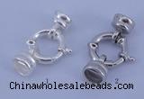 SSC214 5pcs 13.5mm sterling silver spring rings clasps