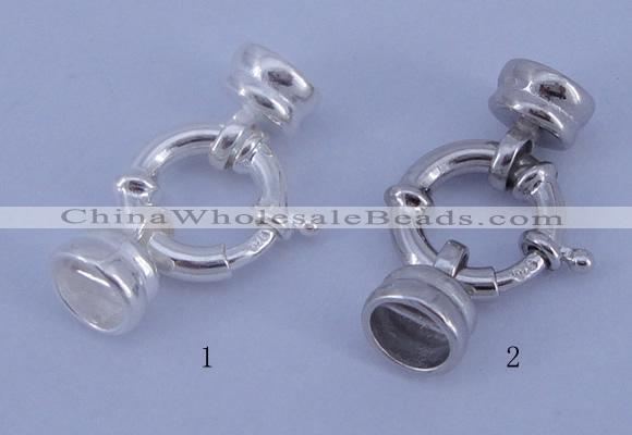 SSC214 5pcs 13.5mm sterling silver spring rings clasps