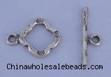 SSC32 5pcs 11*15mm diamond 925 sterling silver toggle clasps