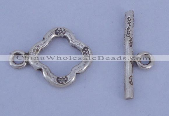 SSC32 5pcs 11*15mm diamond 925 sterling silver toggle clasps