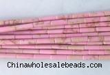 TBBS02 15 inches 4*13mm tube synthetic sea sediment jasper beads