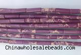 TBBS03 15 inches 4*13mm tube synthetic sea sediment jasper beads