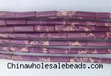 TBBS03 15 inches 4*13mm tube synthetic sea sediment jasper beads
