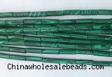 TBBS10 15 inches 4*13mm tube synthetic malachite gemstone beads