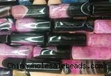 TBBS127 15 inches 13*40mm tube agate gemstone beads wholesale
