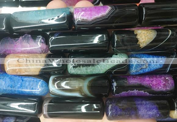 TBBS133 15 inches 13*40mm tube agate gemstone beads wholesale