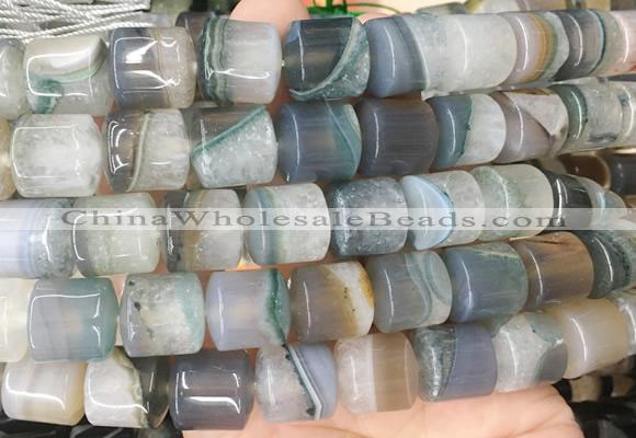 TBBS137 15 inches 13*14mm tube agate gemstone beads wholesale