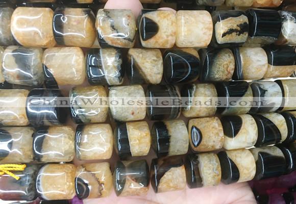 TBBS139 15 inches 13*14mm tube agate gemstone beads wholesale