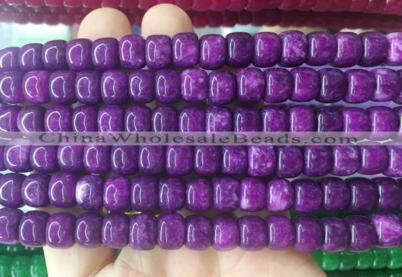 TBBS156 15 inches 7*9mm tube candy jade gemstone beads wholesale
