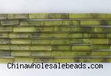 TBBS18 15 inches 4*13mm tube Taiwan jade gemstone beads