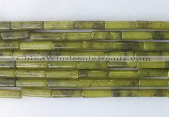 TBBS18 15 inches 4*13mm tube Taiwan jade gemstone beads