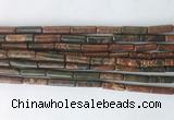TBBS26 15 inches 4*13mm tube picasso jasper gemstone beads