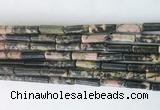 TBBS28 15 inches 4*13mm tube rhodonite gemstone beads