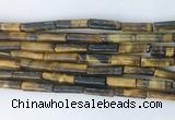 TBBS31 15 inches 4*13mm tube yellow tiger eye gemstone beads
