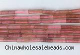 TBBS34 15 inches 4*13mm tube strawberry quartz gemstone beads