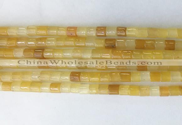 TBBS39 15 inches 3*5mm tube yellow aventurine gemstone beads