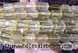 TBBS43 15 inches 12*16mm faceted tube lemon quartz beads wholesale