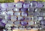 TBBS44 15 inches 12*16mm faceted tube amethyst beads wholesale