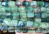 TBBS46 15 inches 12*16mm faceted tube fluorite beads wholesale