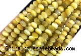 TEBS02 15 inches 4*6mm faceted rondelle golden tiger eye beads