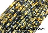 TEBS06 15 inches 2*4mm faceted rondelle golden & blue tiger eye beads