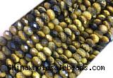 TEBS12 15 inches 4*6mm faceted rondelle yellow tiger eye beads