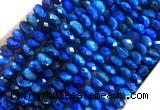 TEBS26 15 inches 4*6mm faceted rondelle blue tiger eye beads