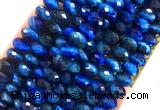 TEBS28 15 inches 6*10mm faceted rondelle blue tiger eye beads