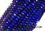 TEBS31 15 inches 5*8mm faceted rondelle blue tiger eye beads