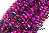 TEBS38 15 inches 4*6mm faceted rondelle colorful tiger eye beads