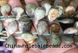 TRBS102 Top drilled 13*18mm faceted flat teardrop Green opal beads wholesale