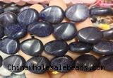 TRBS122 15 inches 13*18mm flat teardrop twist Blue goldstone beads wholesale