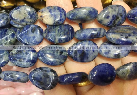 TRBS124 15 inches 13*18mm flat teardrop Sodalite beads wholesale