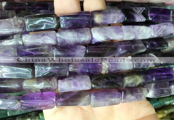 TWBS02 15 inches 9*20mm twist column amethyst gemstone beads