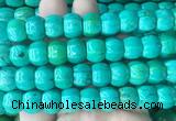 WBBS02 15 inches 12*16mm pumpkin yellow green howlite turquoise beads wholesale