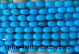 WBBS08 15 inches 8*12mm rice howlite turquoise gemstone beads wholesale
