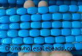 WBBS09 15 inches 10*14mm rice howlite turquoise gemstone beads wholesale