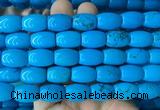 WBBS10 15 inches 12*16mm rice howlite turquoise gemstone beads wholesale