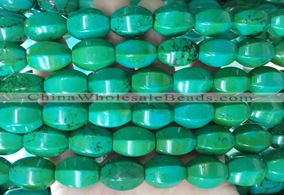 WBBS12 15 inches 12*16mm rice howlite turquoise gemstone beads wholesale