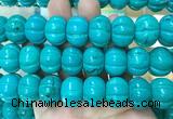 WBBS19 15 inches 14*20mm pumpkin howlite turquoise gemstone beads wholesale