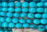 WBBS25 15 inches 13*16mm oval howlite turquoise gemstone beads wholesale