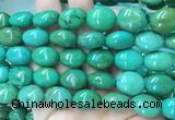 WBBS33 15 inches 16*18mm oval howlite turquoise gemstone beads wholesale