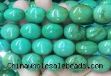 WBBS35 15 inches 20*24mm oval howlite turquoise gemstone beads wholesale