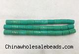 WBBS44 15*22mm carved tube loose howlite turquoise gemstone beads wholesale