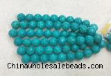 WBBS46 12mm carved round loose howlite turquoise gemstone beads wholesale
