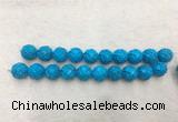 WBBS51 16mm carved round loose howlite turquoise gemstone beads wholesale